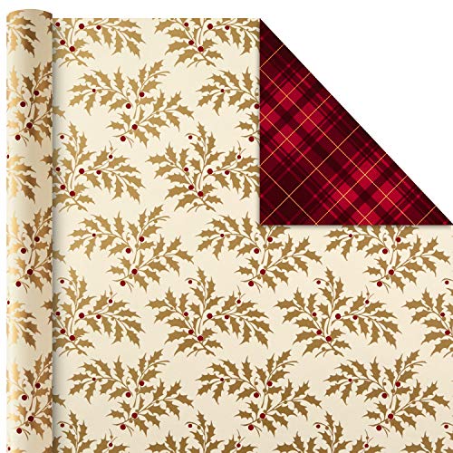 Hallmark 6&#x22; Small Holiday Gift Bag Set (Pack of 5; Red, White and Kraft) Snowflakes, Stripes, Merry