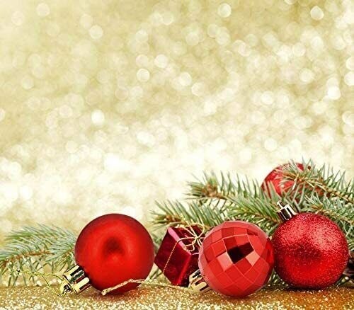 34-Piece Christmas Glitter Ball Ornaments (1.5&#x22;) Xmas Tree Decorations