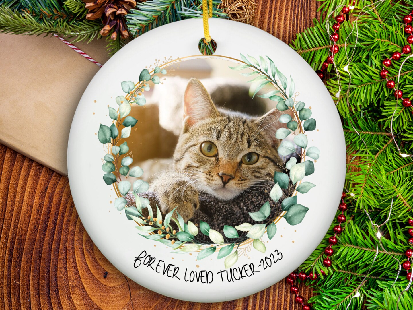 CAT MEMORIAL christmas ornament Pet Ornament Personalized Cat Loss Gift Cat Memorial Gift Cat Sympathy Gift Custom Cat Lover Gift MakerPlace by