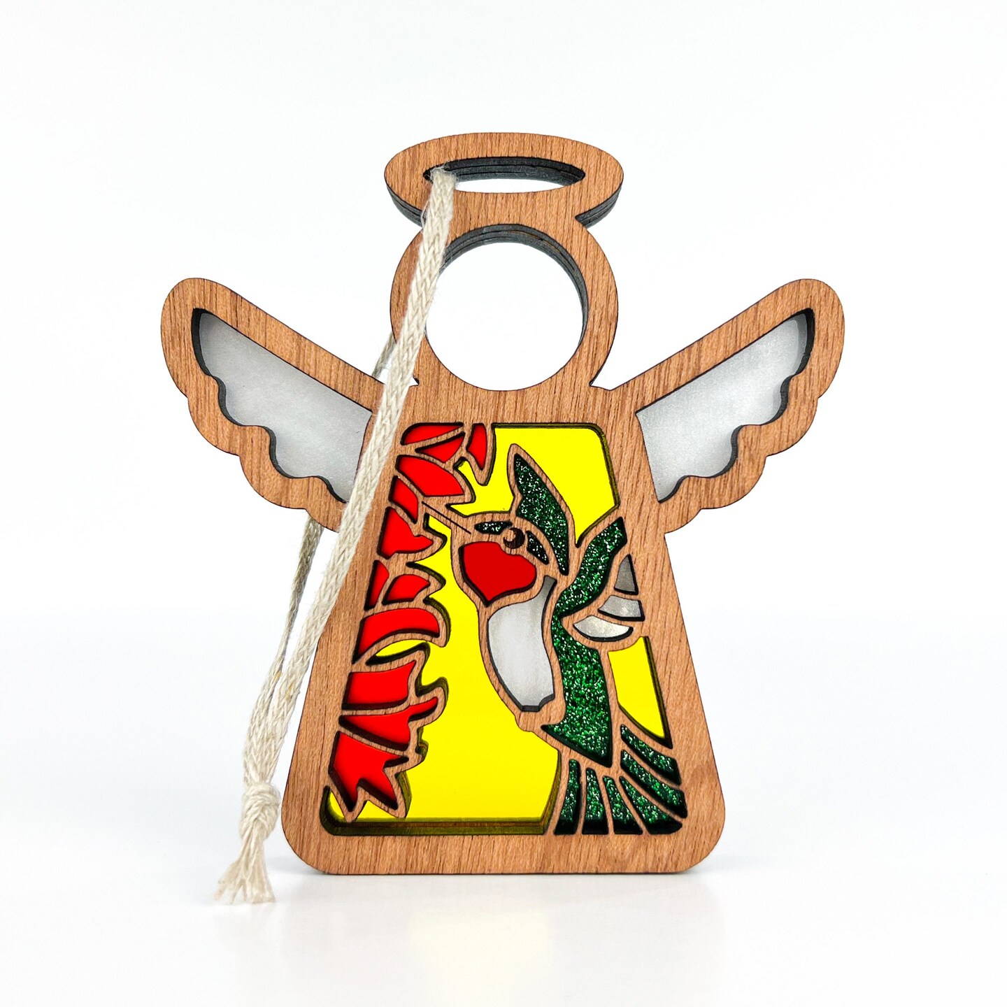 3.5&#x22; (H) Ruby-Throated Hummingbird Ornament - Handcrafted in Texas - Mother&#x27;s Angels&#xAE; Figurine - Mother&#x27;s Day Gifts