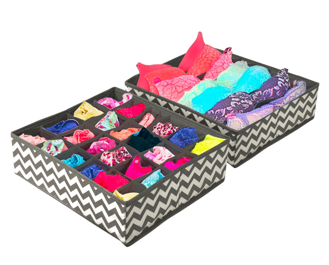 Sorbus Set of 4 Foldable Drawer Dividers, Storage Boxes, Closet Organizers, Under Bed Organizer