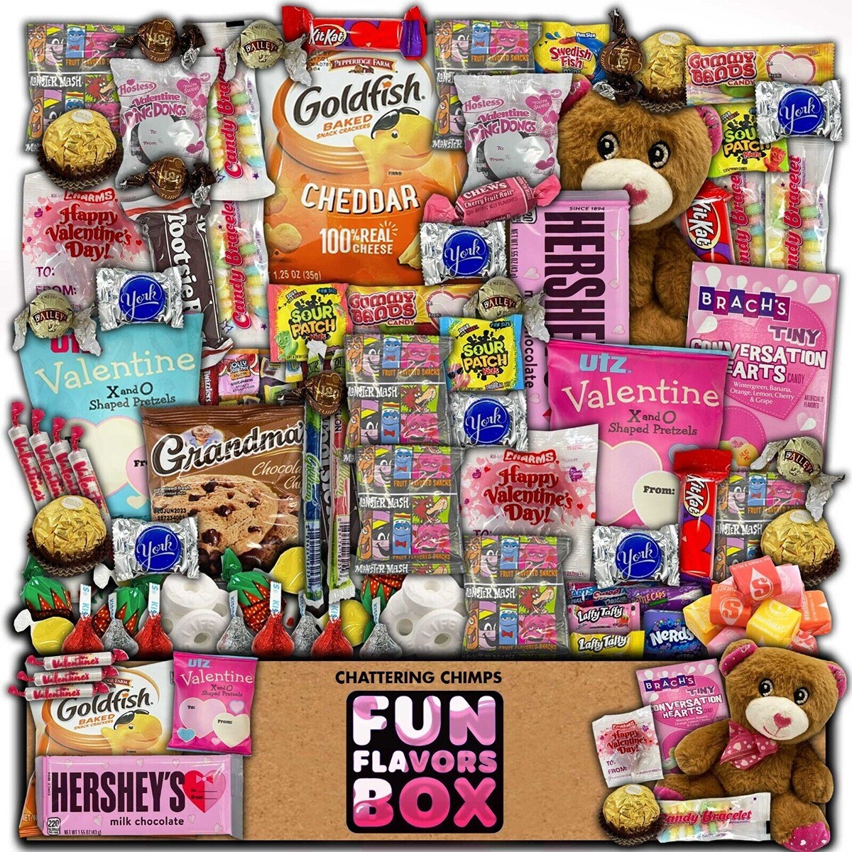 Unique Valentines Candy Gift Box 100 pcs