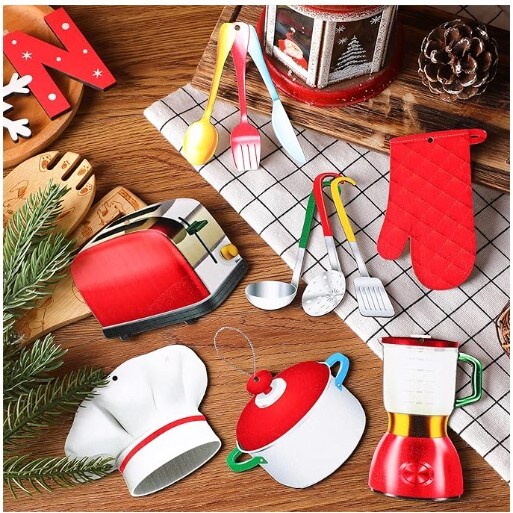 27 parts Chef Christmas Decoration Baking Decorations Chef Cooking Ornament Ornament for a Christmas Tree