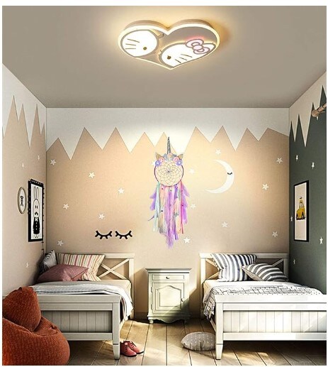 Decoration for a Wall Unicorn Dream Catcher for Girls Colorful Feather Cute Dream Catchers Party Blessing Craft Gift Wall Decoration