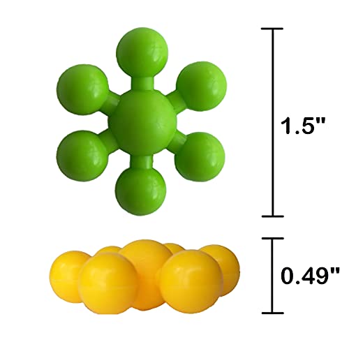 100 Pieces | Diameter 1.5", Interlocking Solid Plastic Building Blocks Set Early STEM Educational Toy for Preschool Kids Boys and Girls, Promotes Fine Motor Skills & Sensory Development