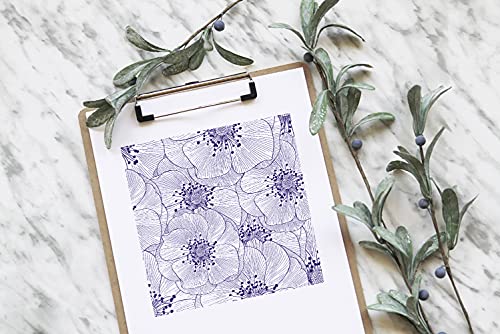 Flowers Background Clear Stamps for Card Making Scrapbooking Crafting DIY Decorations, Flowers Transparent Silicone Seal Stamps for Embossing Album Crafts