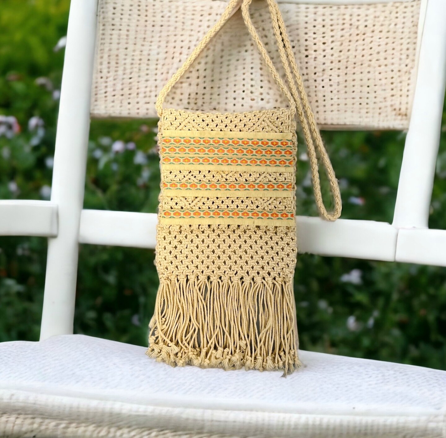 3/4" Bailey Iron-On, Versatile Fringe Trim, 10-Yard Cut, Yellow Multi