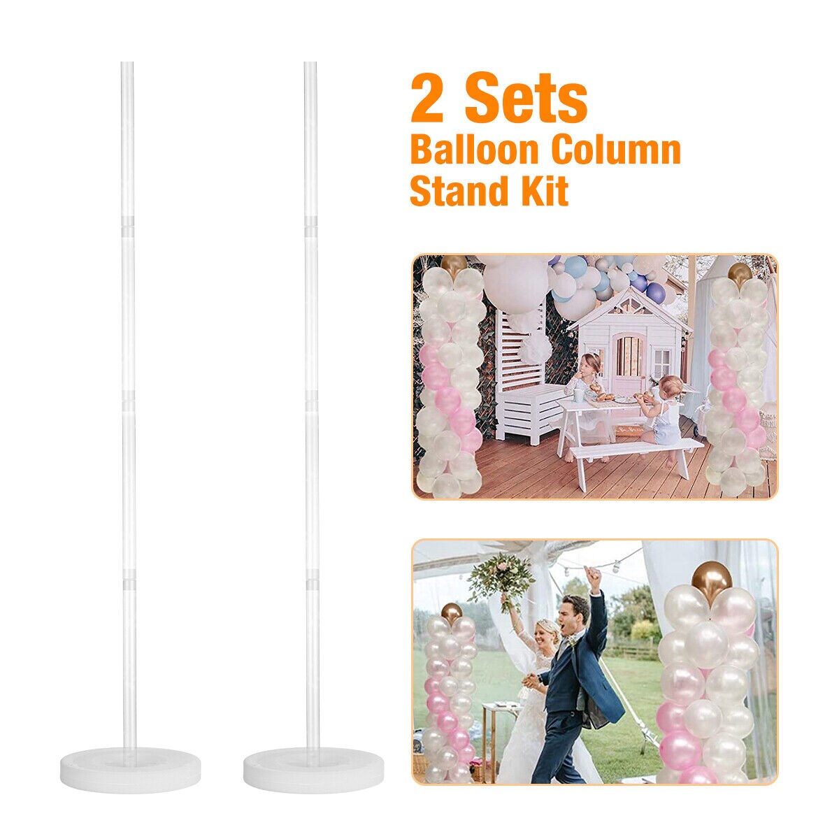 Upright Balloon Pole Display Stand Kit 2set