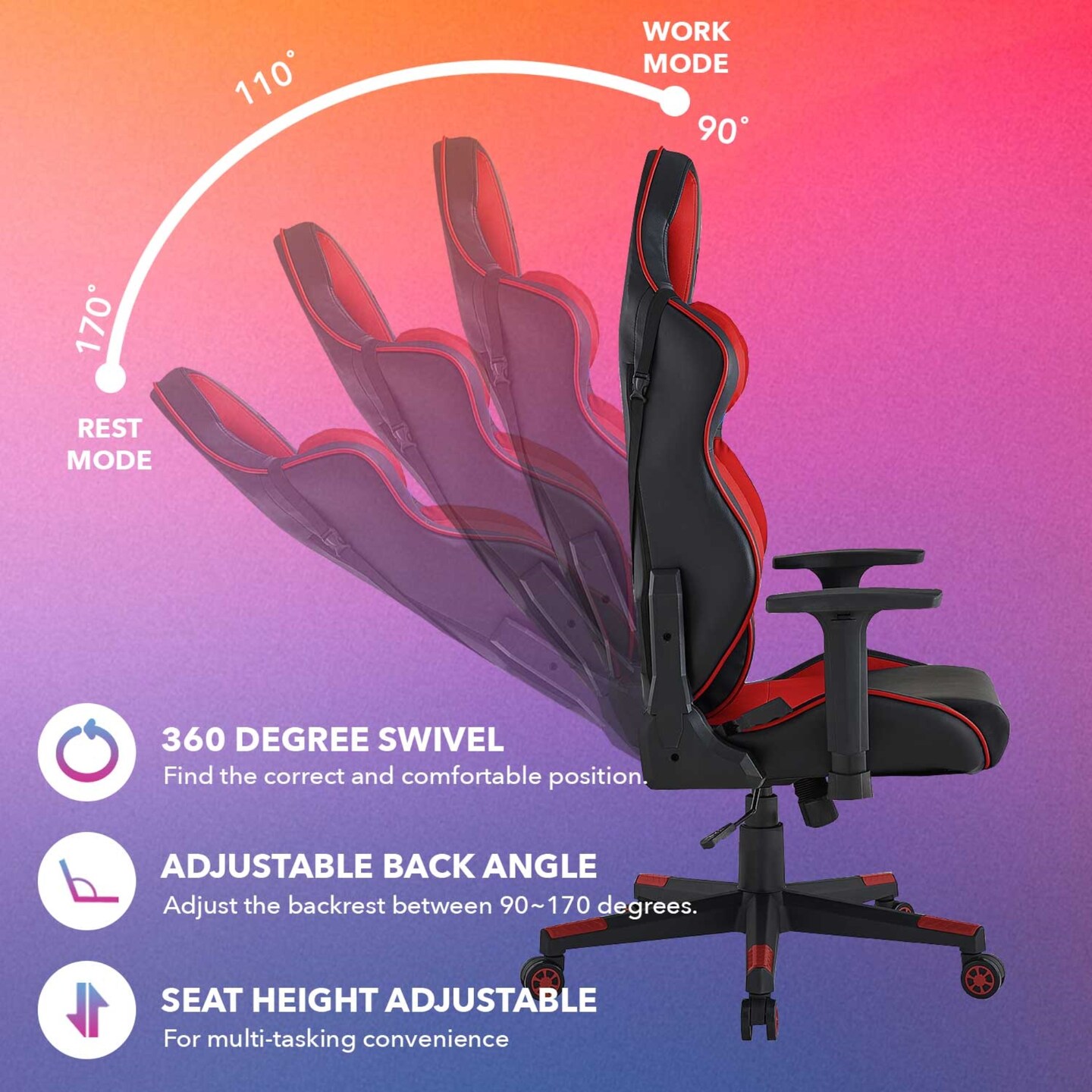 Viraj Faux Leather Game Chair