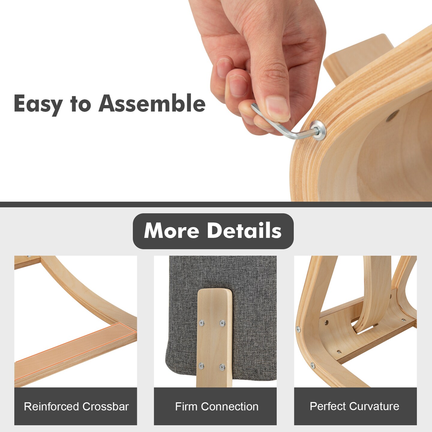 Ergonomic Kneeling Chair with Padded Backrest and Seat