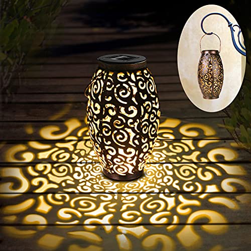1 Pack Solar Lanterns LED Table Solar Lights for Patio Garden Courtyard Porch Courtyard Pathway Decorative