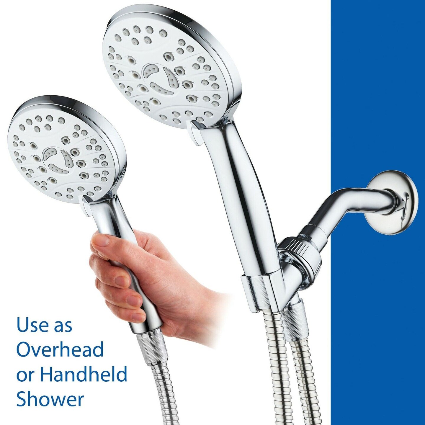 Stainless Steel Shower Head with 6 ft. Hose
