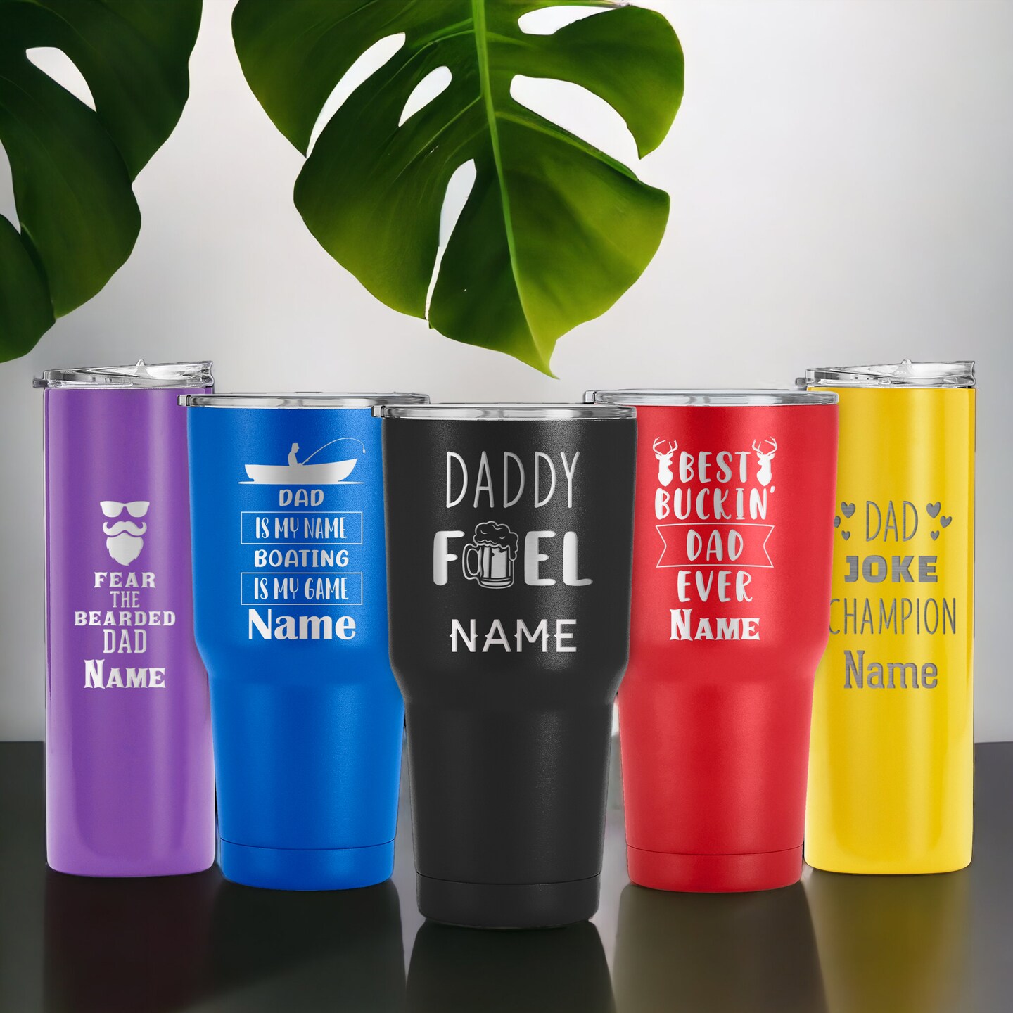Personalized Funny Dad Tumbler, Laser Engraved Travel Mug, Gift From Kids For Him, Men, Husband ...