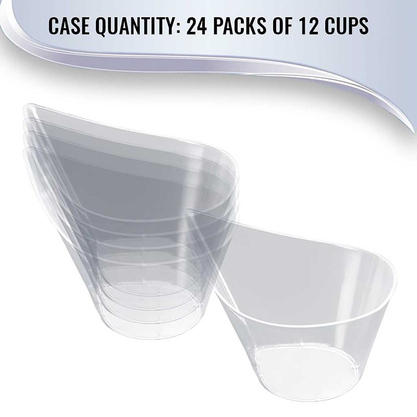 Clear Teardrop Disposable Plastic Cups - 4 Ounces (288 Cups)