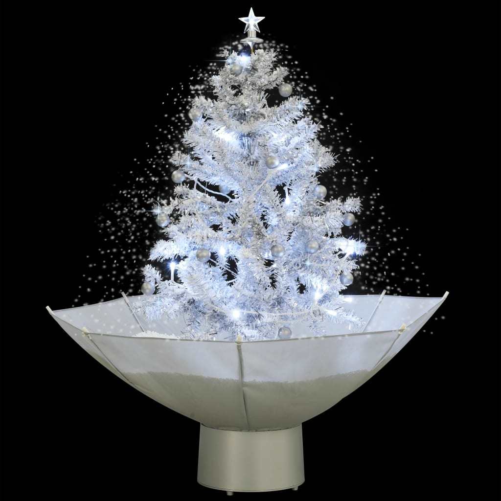 Snowing Christmas Tree with Umbrella Base 2 ft
