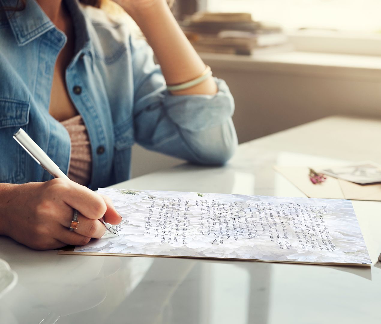 Great Papers! White Soft Petals Stationery Letterhead, Invitations and Announcements, Printer Friendly, 8.5"x11", 80 Pack