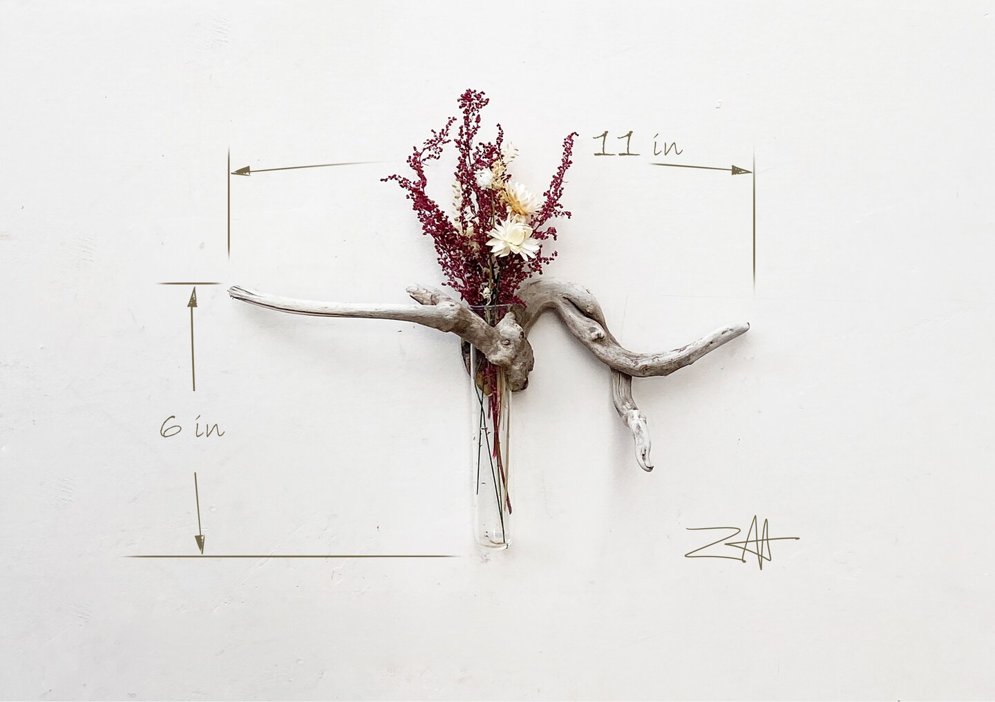 Authentic Handmade Plant Vase Drift Wood Plant Propagation Beach