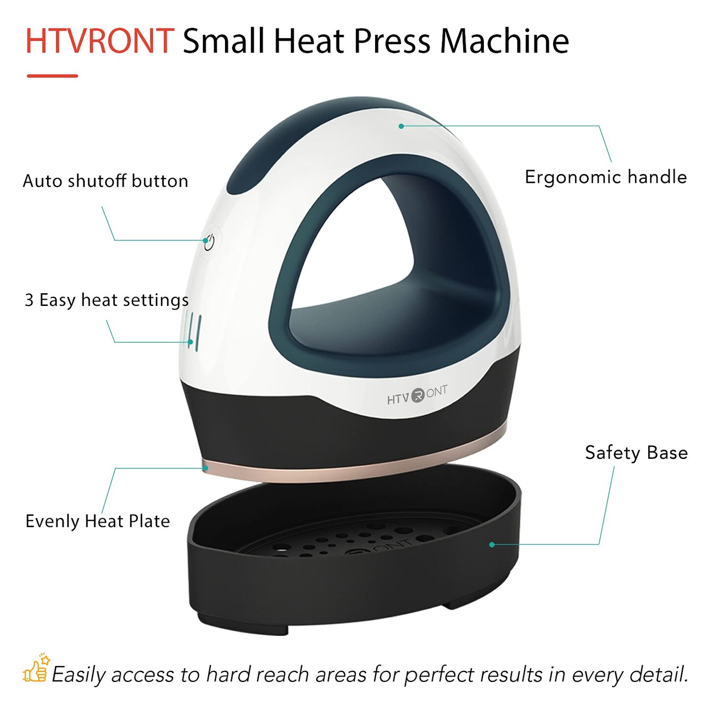 HTVRONT Heat Press Small Heat Press Machine for T Shirts, Small Heat Press Iron Press for Heating Transfer(Dark Green)