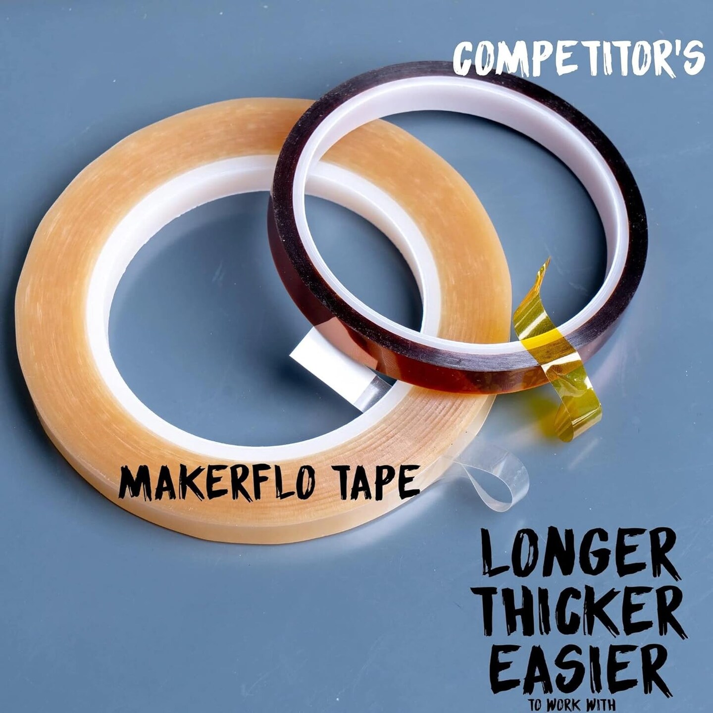 Makerflo Heat Tape for Sublimation 2592&#x22; X 0.375&#x22;(216ft) | Easy to Use Heat Resistance Adhesive for Tumbler Mug T-shirt | Odourless, Crack Reststant Clear Tape for Vinyl and Heat Press