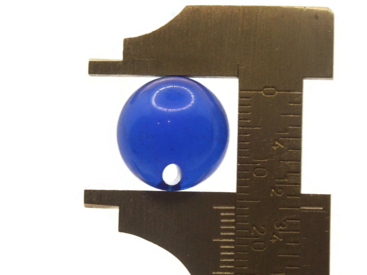 6 16mm 5/8 Inch Clear Blue Vintage Lucite Round Ball Buttons