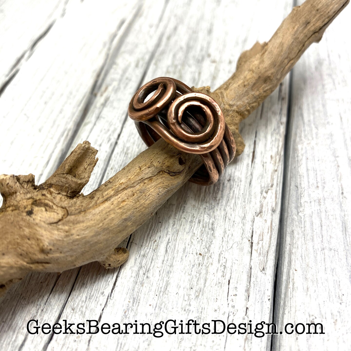 Handcrafted Hammered Copper Ring with Queensland Red Cedar Wood orders