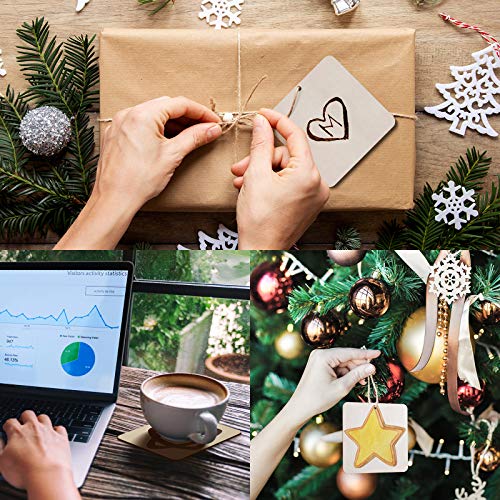 50 Pieces 4 x 4 Inch Blank Natural Wood Square Wooden Cutouts Board for DIY Crafts Painting, Scrabble Tiles, Coasters, Decoration