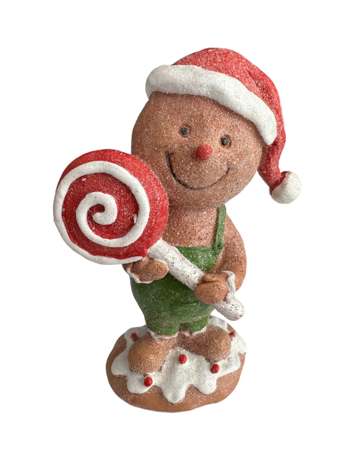 Gingerbread Man Holding Lollipop - 5.5&#x22;L