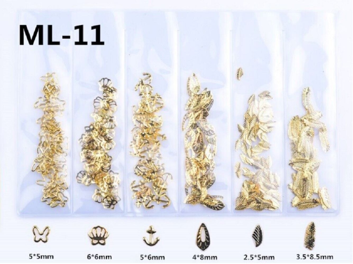 Kitcheniva 3D Ocean Rivets Gold Rhinestones Nail Art Decoration