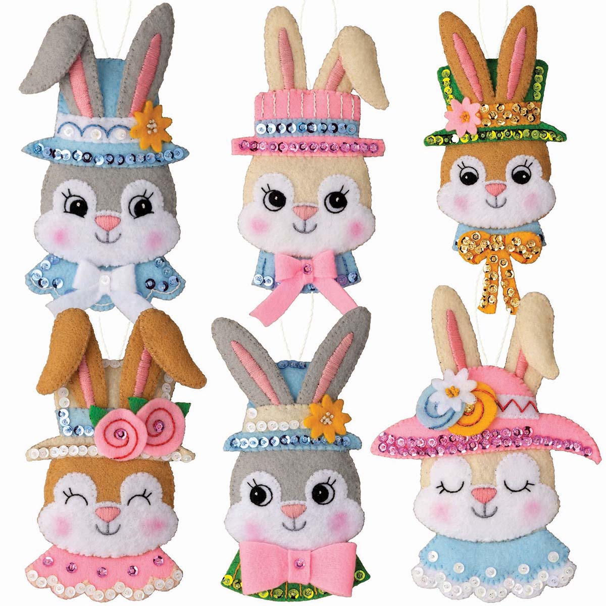 Bucilla  Easter Bonnet Parade Felt &#x26; Sequin Kit