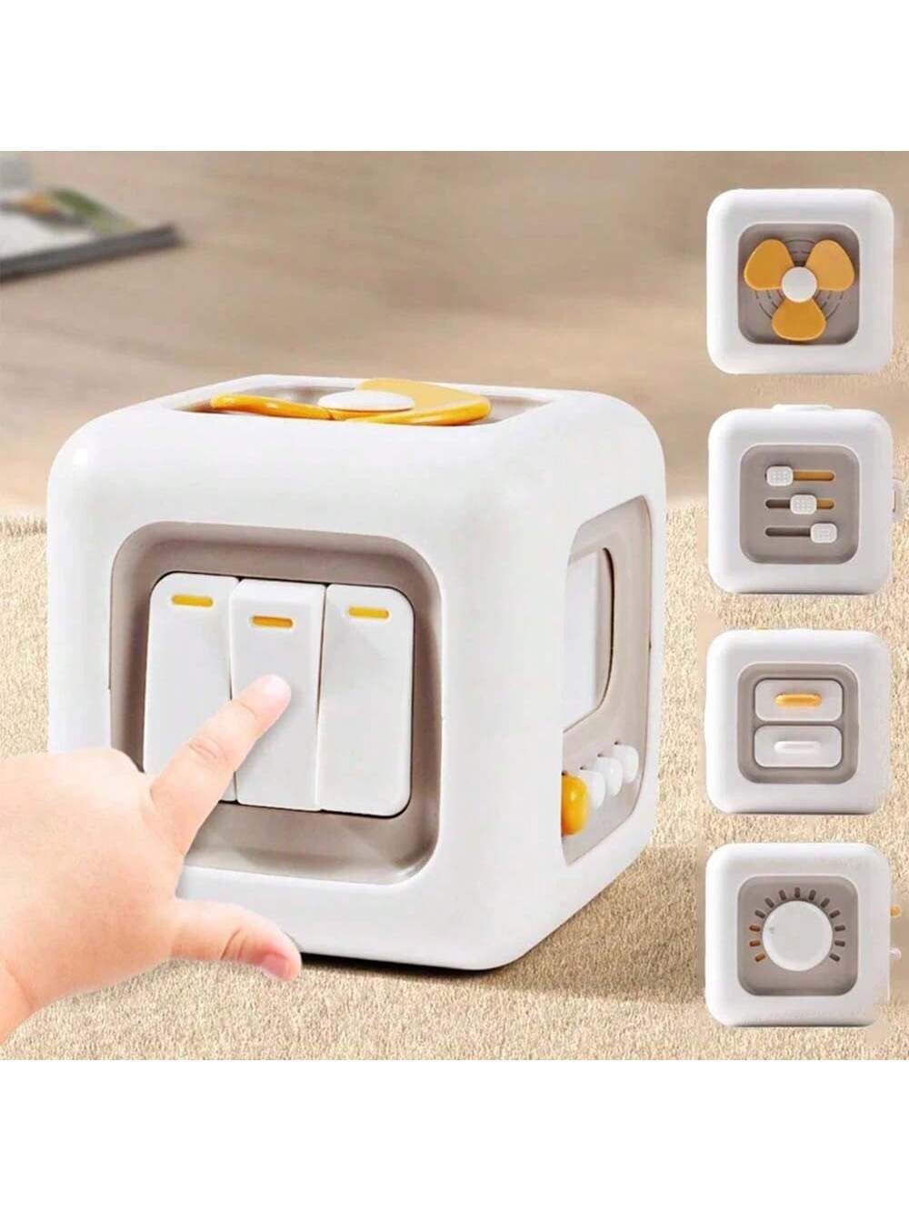 6 in 1 Montessori Cube Toys Sensory Busy Board Baby Practice Skills