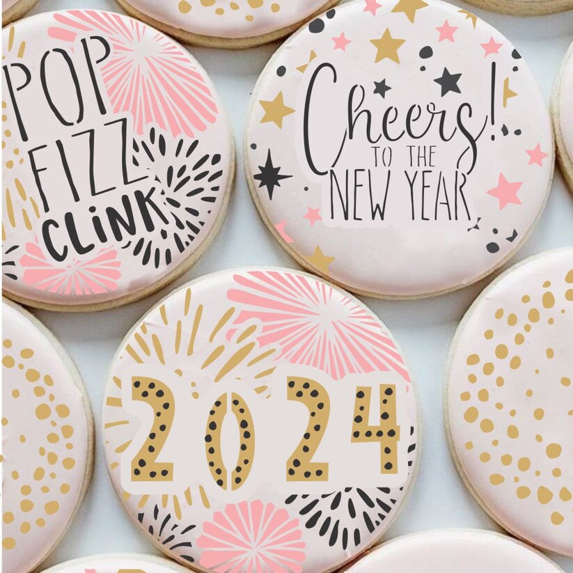 New Years Eve Cookie Stencil Set 9 pc Set