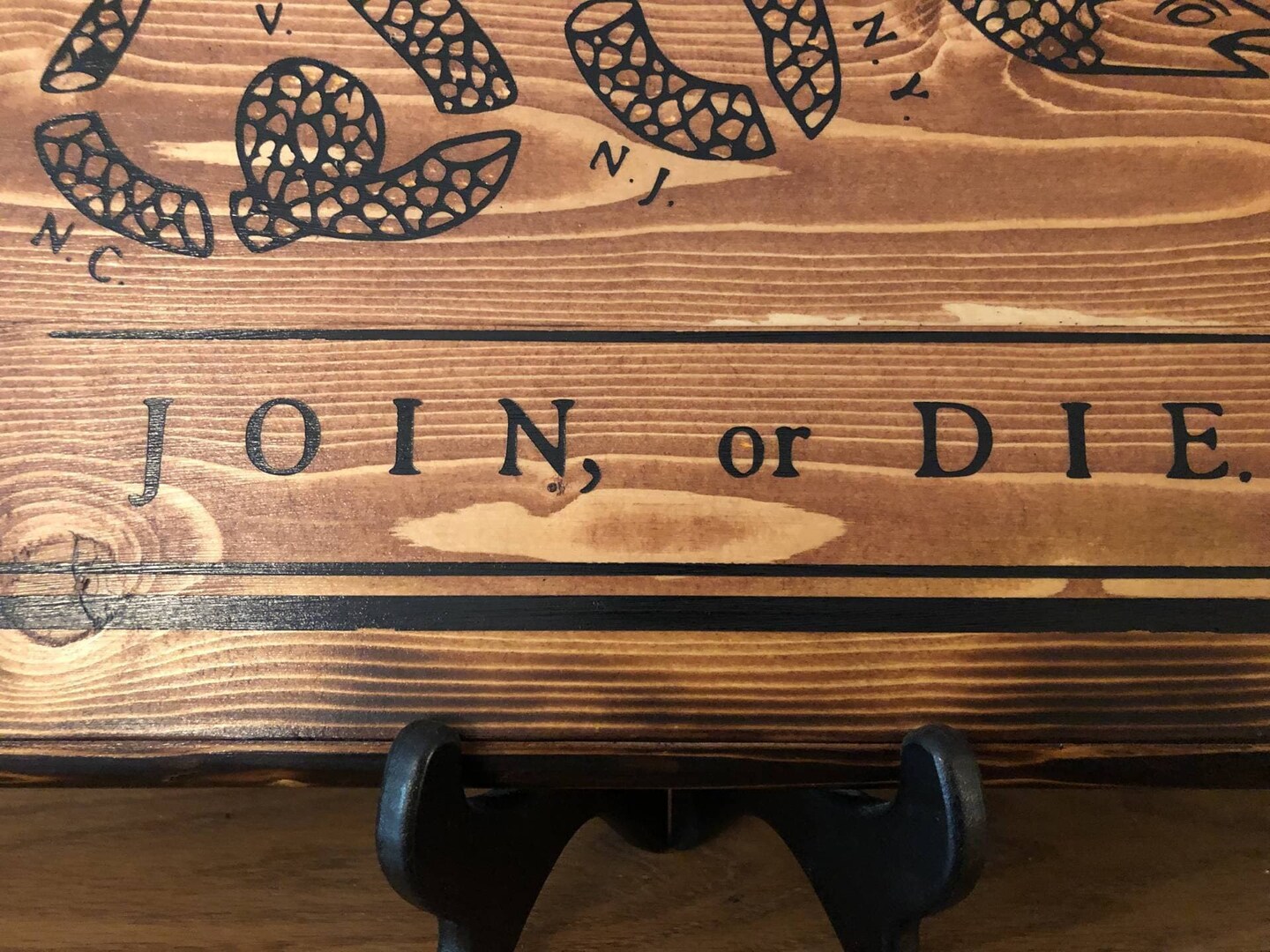 Handmade Rustic join or Die Wood Plank Sign With Decorative Edging