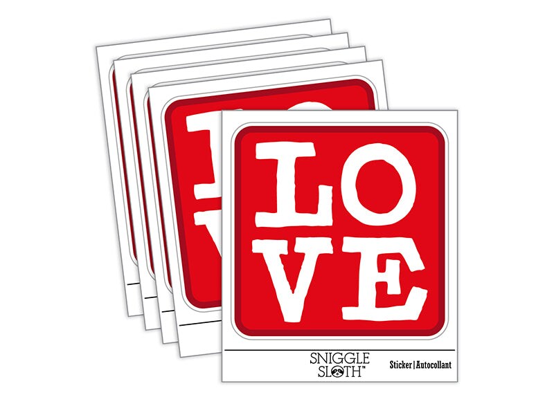 Love Text Stacked Waterproof Vinyl Phone Tablet Laptop Water Bottle Sticker Set 5 Pack Michaels 3657