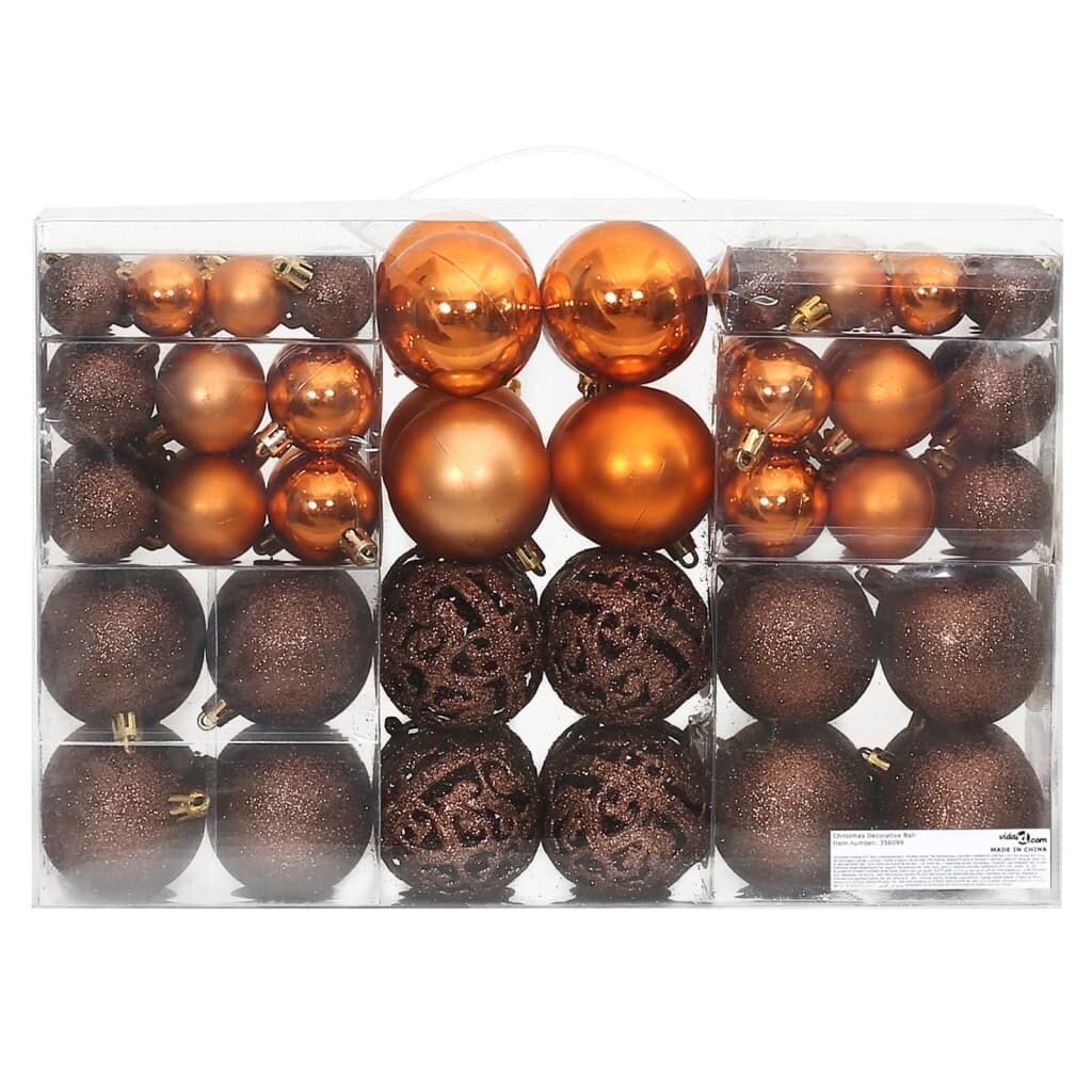 Christmas Baubles 100 pcs  1.2&#x22; / 1.6&#x22; / 2.4&#x22;