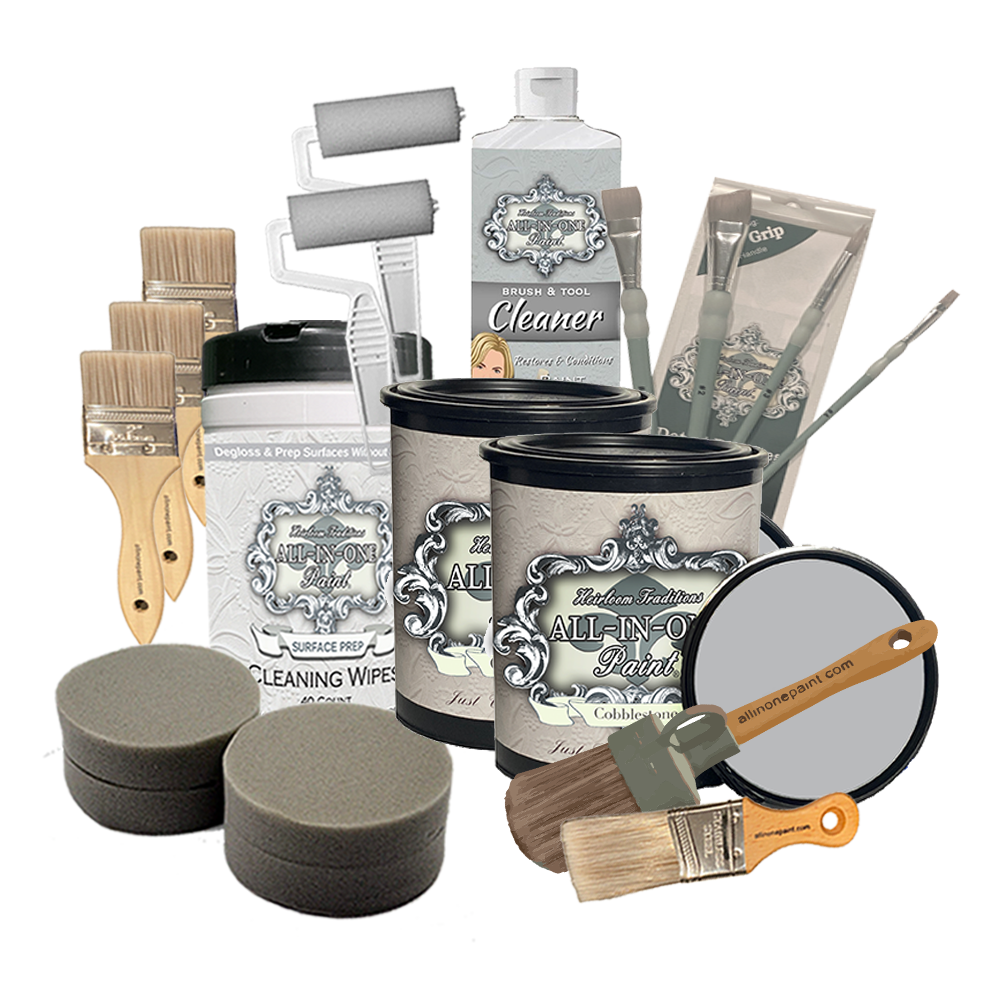 ALL-IN-ONE Paint, 2 Quart Deluxe Cabinet Paint Bundle and Kit