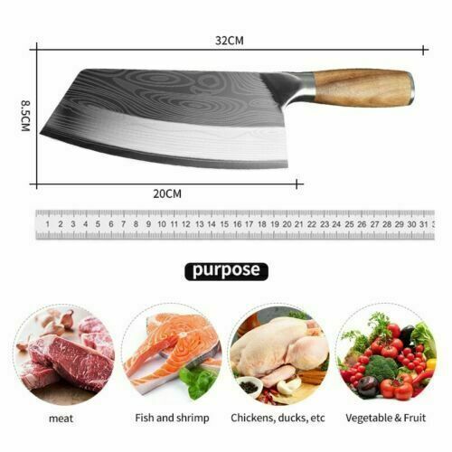 Kitcheniva Stainless Steel Kitchen Knife Chopping Meat Butcher Chef