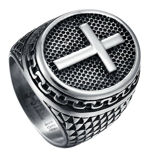 Christian cross clearance ring