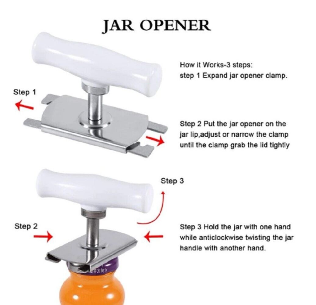 Kitcheniva Stainless Steel Adjustable Jar Opener