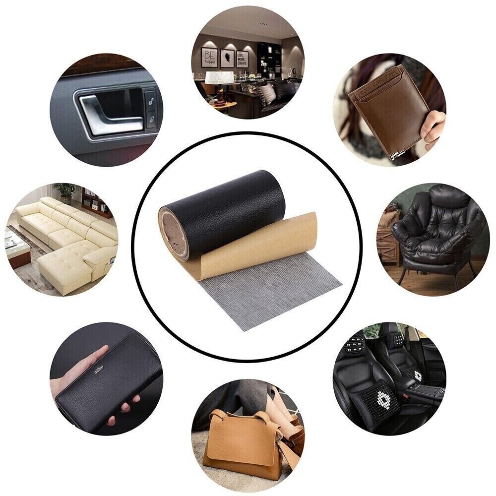 Self-Adhesive Leather Repair Patch for Sofa, Car, Bag, and Seat