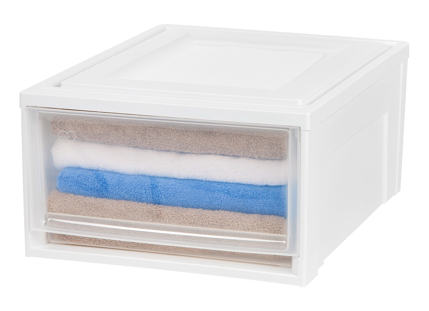 Plastic Clear Stackable Modular Shallow Storage Drawers Chest Box