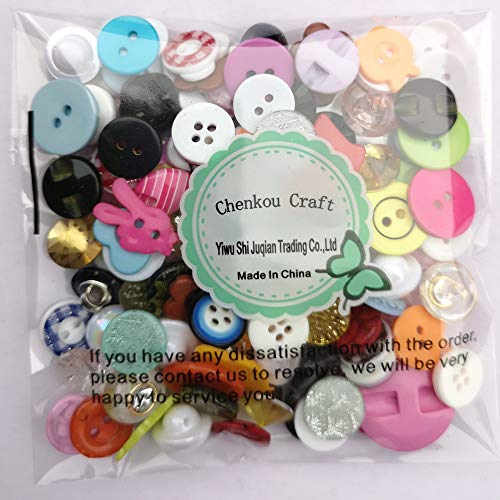 Random 100 Pieces Small Plastic Buttons DIY Sewing Craft Accessory (Mix)