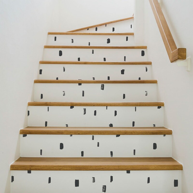 Tempaper Brushmarks Peel and Stick Wallpaper Ink Black