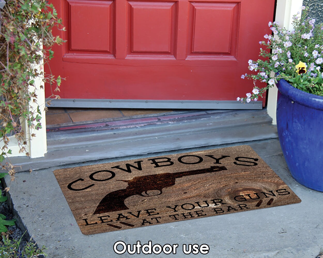Cowboys Warning Door Mat (18 x 30&#x22;)