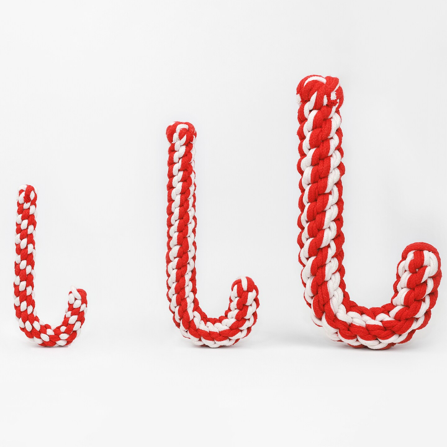 Christmas Small Candy Cane Rope Toys, Dog Chew Rope Toys, Christmas Gifts for Puppies, Eco-Friendly, Durable Toys for Small Dog