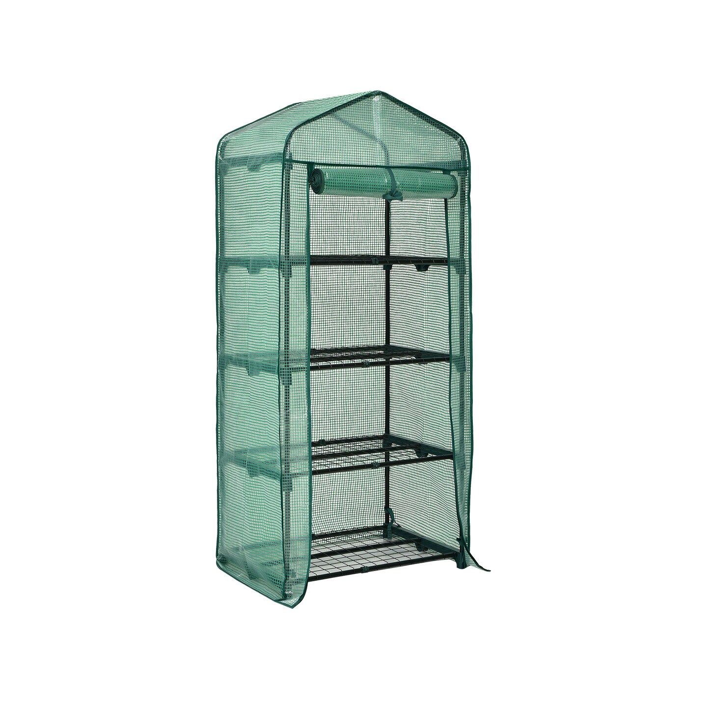 Mini Greenhouse with PE Cover 4-Tier Portable Warm House