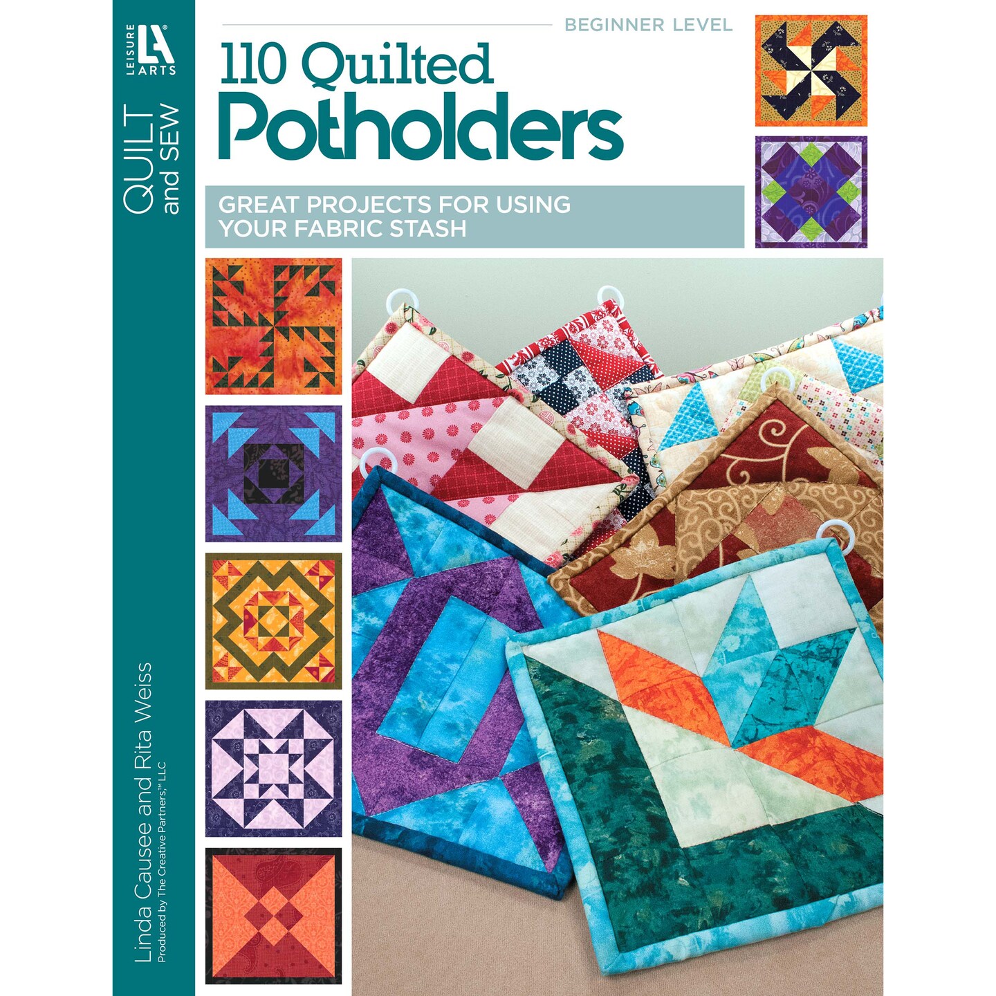 Leisure Arts 110 Quilted Potholders Book - Quilting Guide with Step-by-Step Patterns, Quilting Techniques, Design Ideas, and Quilt Projects for Beginners & Experienced Quilters