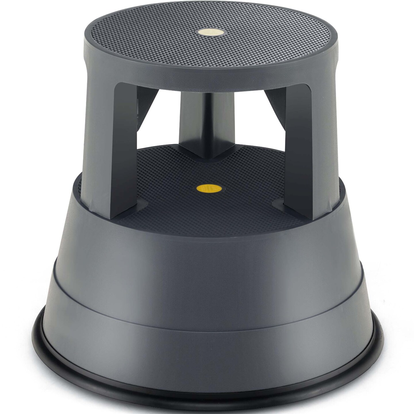 Costway Kick Stool Rolling Step Stool W/ Non-Slip Rubber Platform 330LBS Capacity Gray Backless