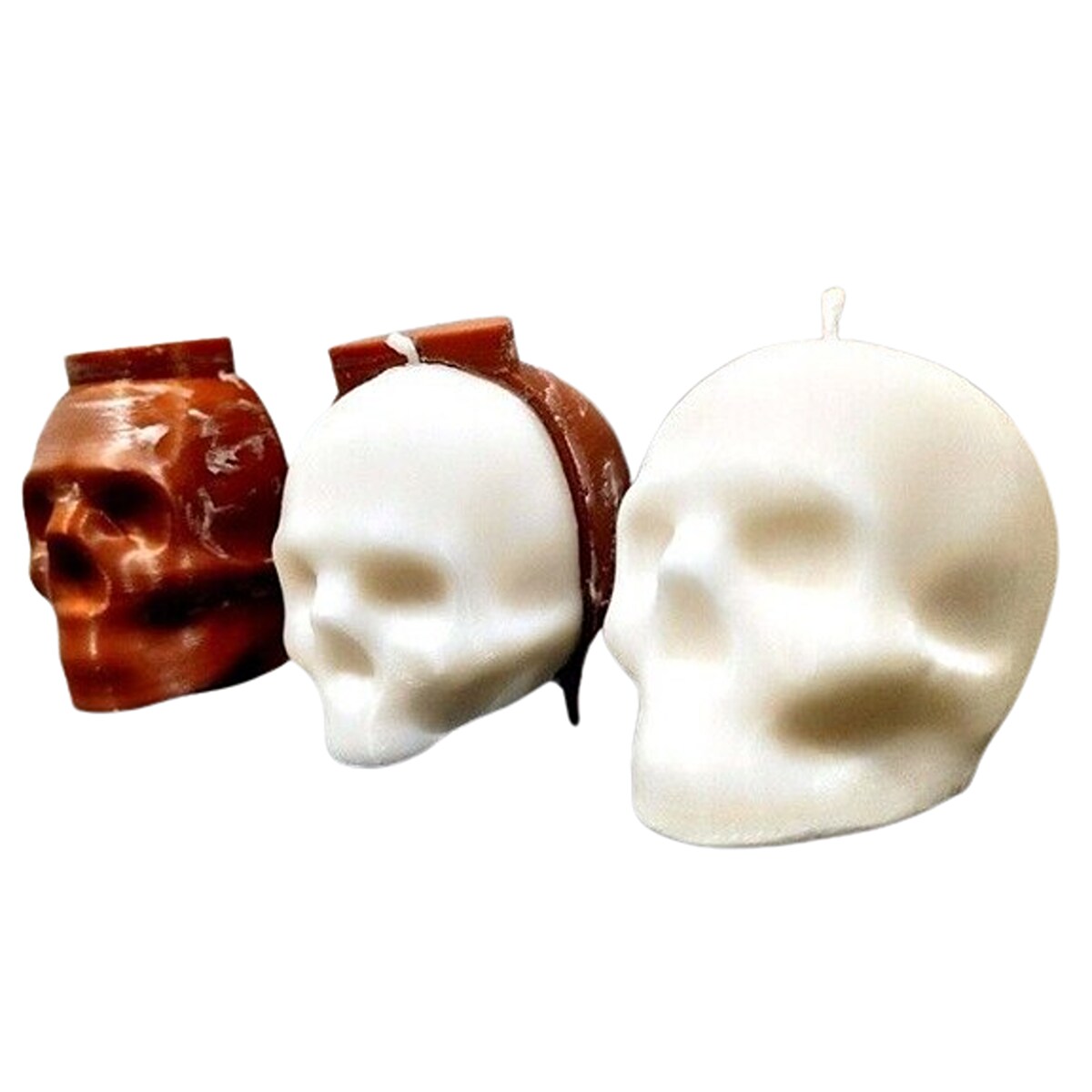 Skull Candle Wax Mold 2 pcs