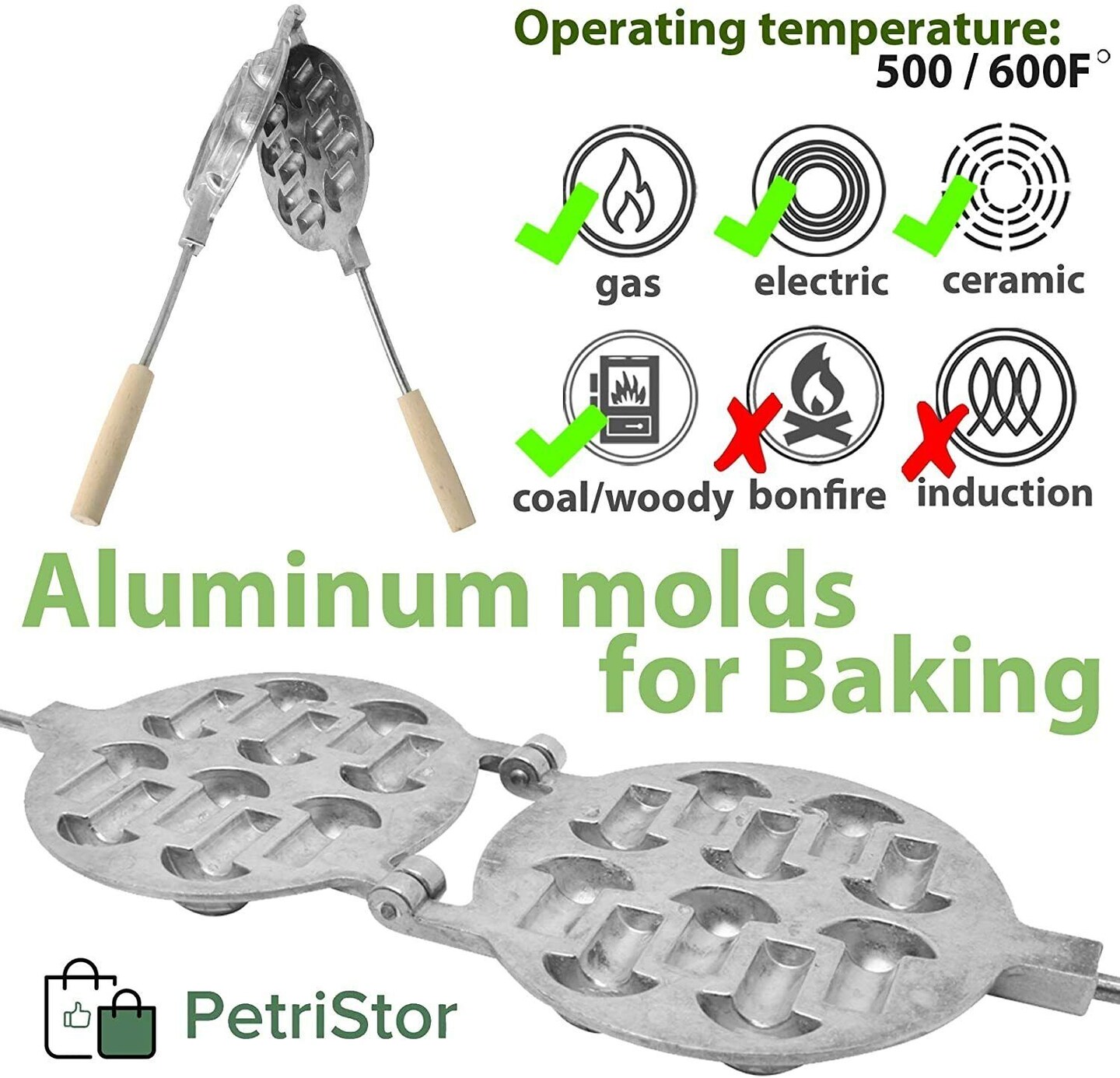 Mushroom-shaped Cookie Maker Iron Pan for Sweet Pastries