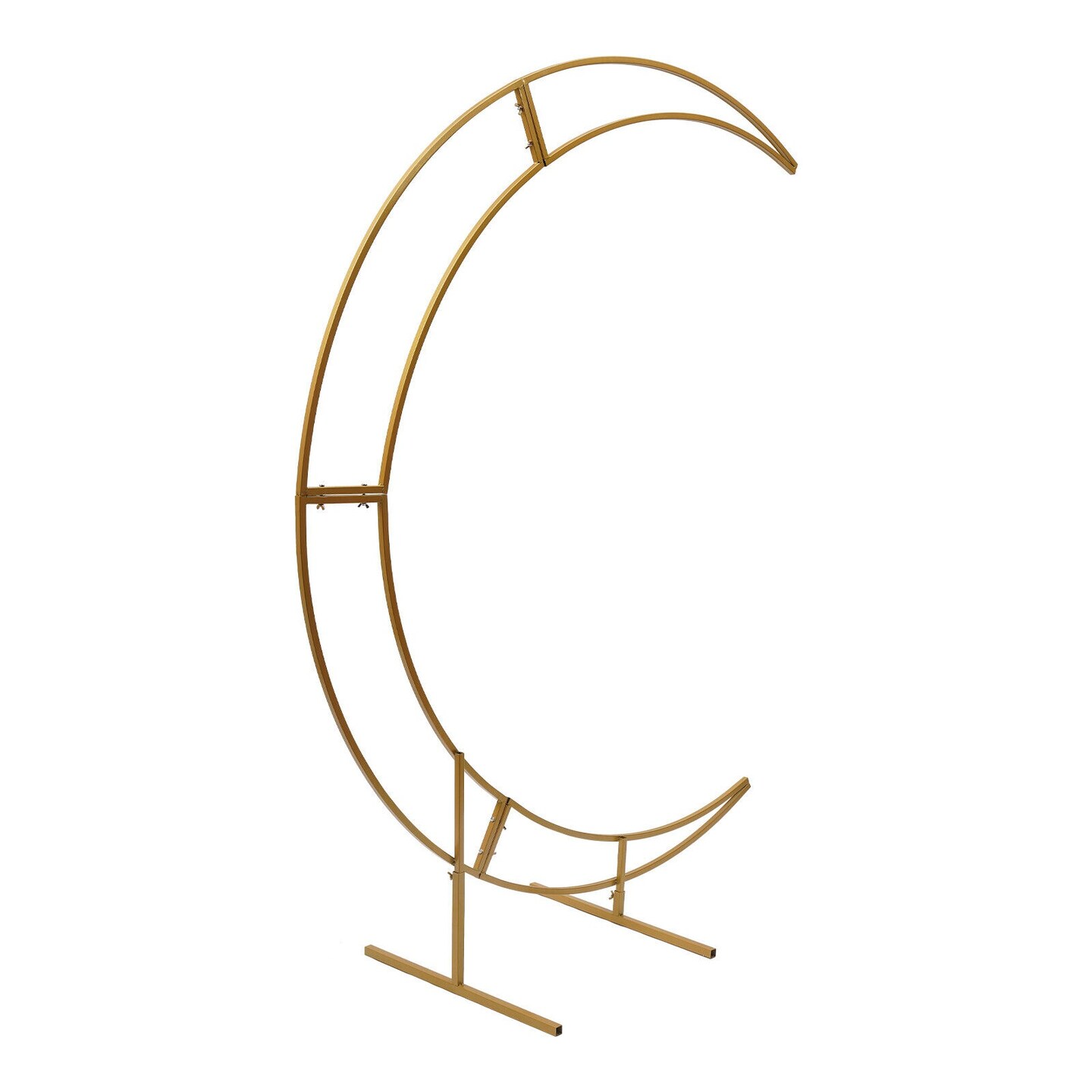 7ft Gold Metal Crescent Moon Wedding Arch Stand